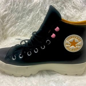 Gortex leather high top converse